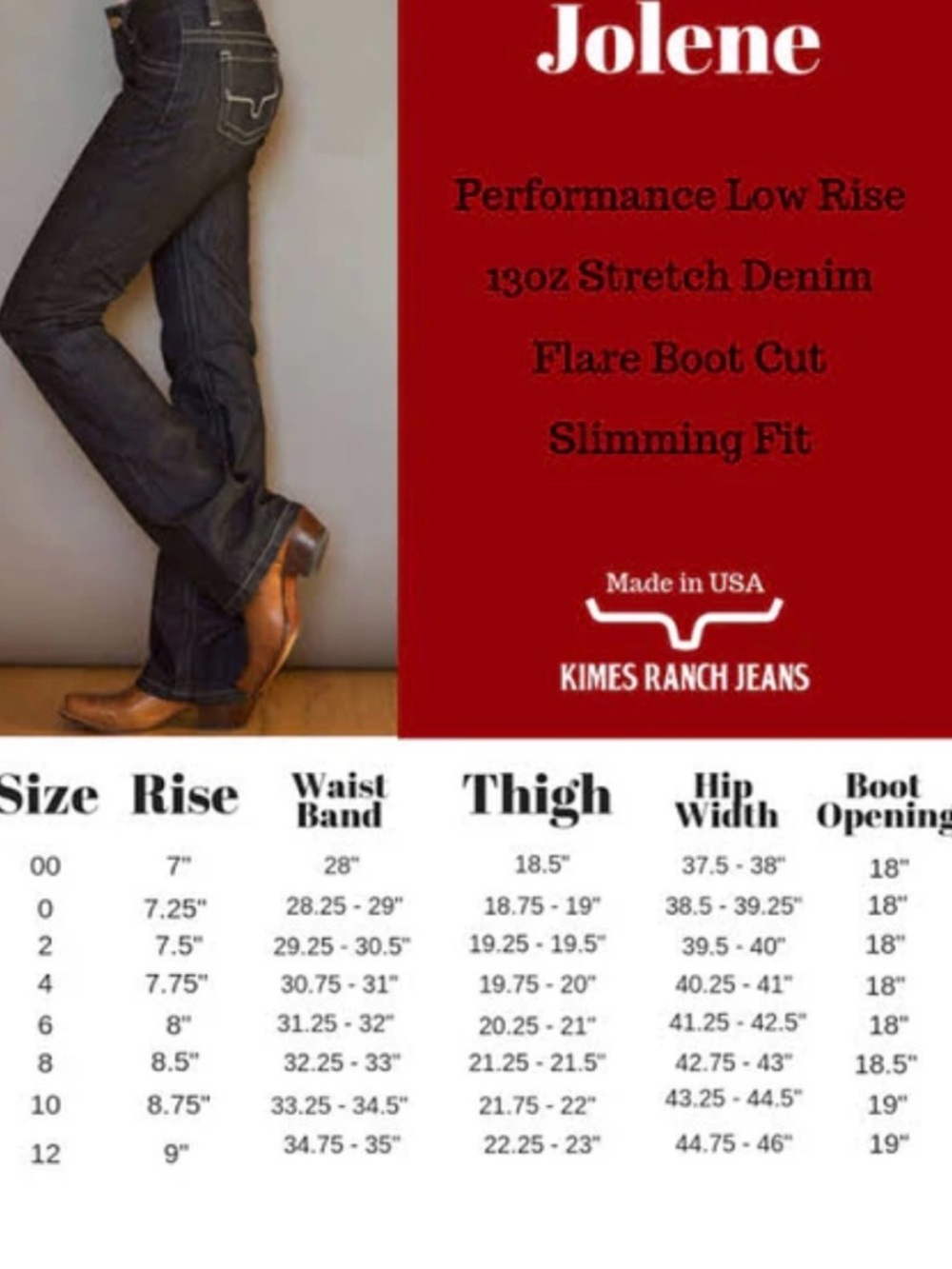 NWT Kimes Ranch Women's Size 4/34 Jolene Low Rise Jean - Picture 3 of 13